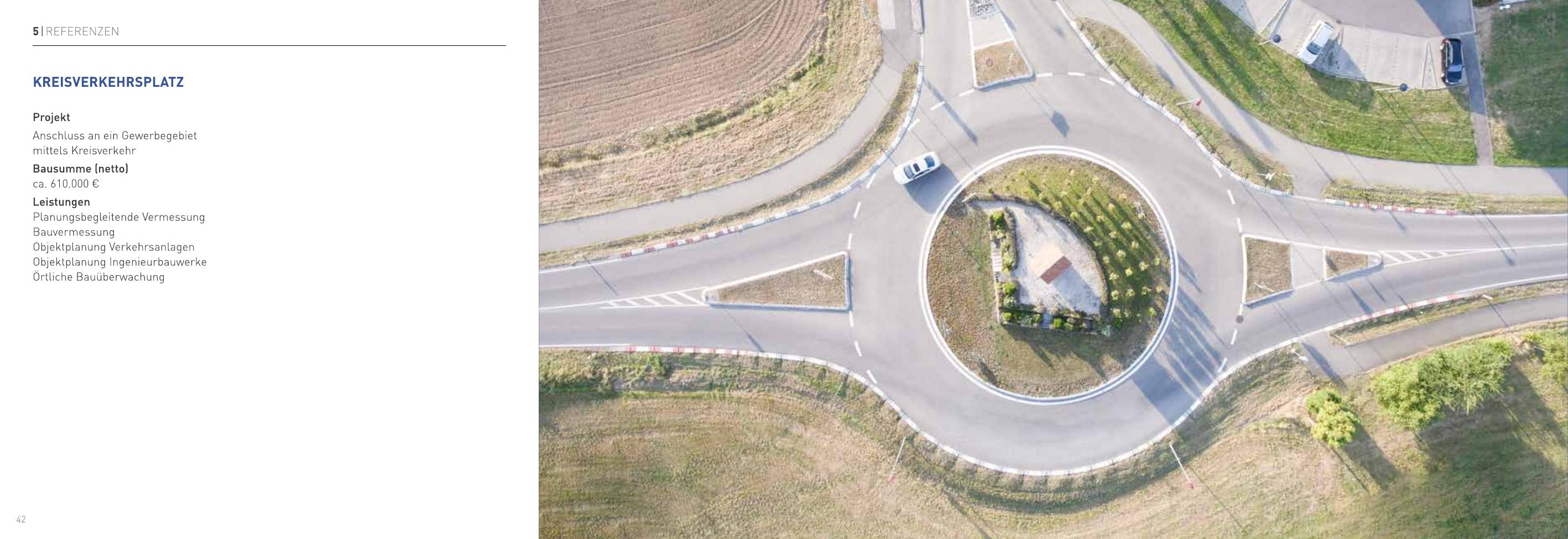 Moderner Kreisverkehrsplatz